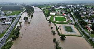 Woda częściowo zalała tor żużlowy w Krško!