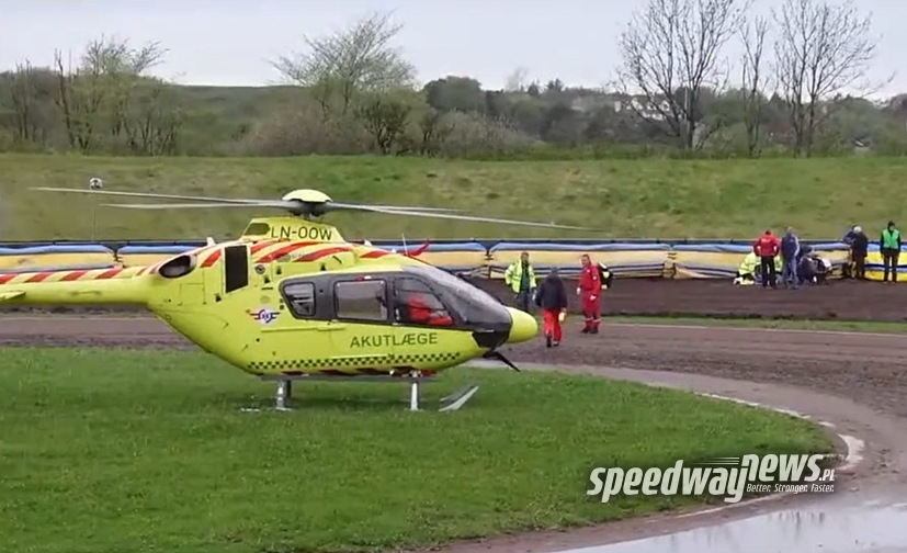 Helikopter na torze w Danii! Kai Huckenbeck przetransportowany do szpitala