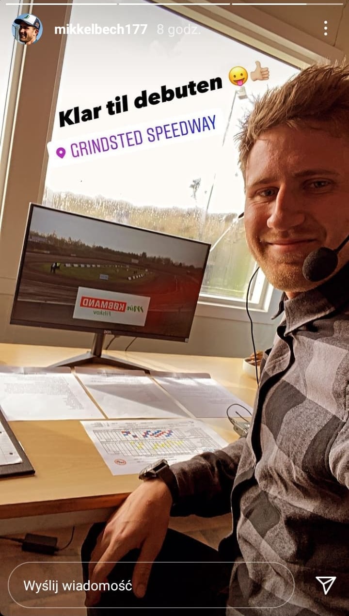 Żużel. Mikkel Bech w roli komentatora na zawodach żużlowych!